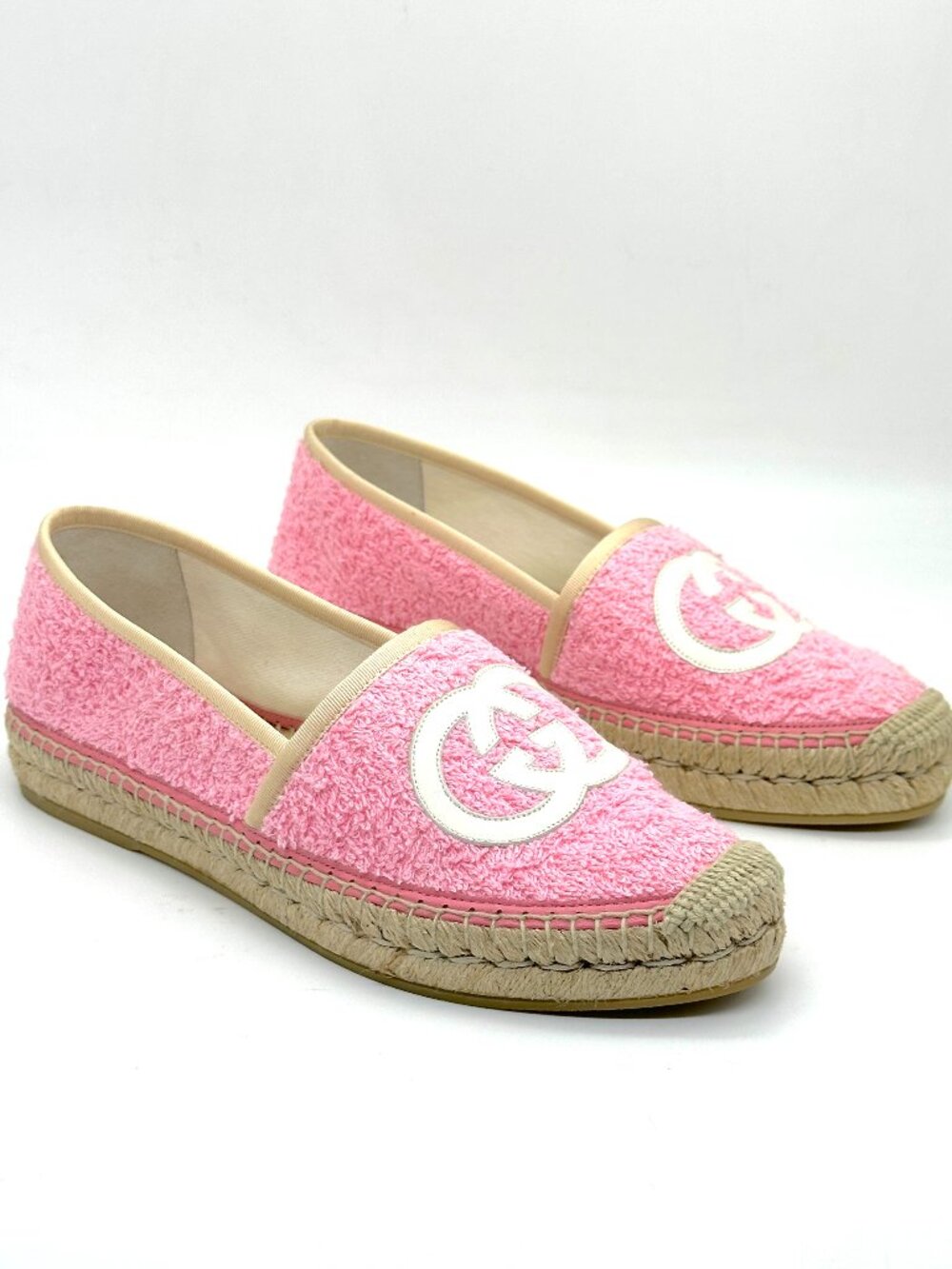 Gucci GG Logo Monogram Terry Espadrilles Flats Shoes - Picture 6 of 15
